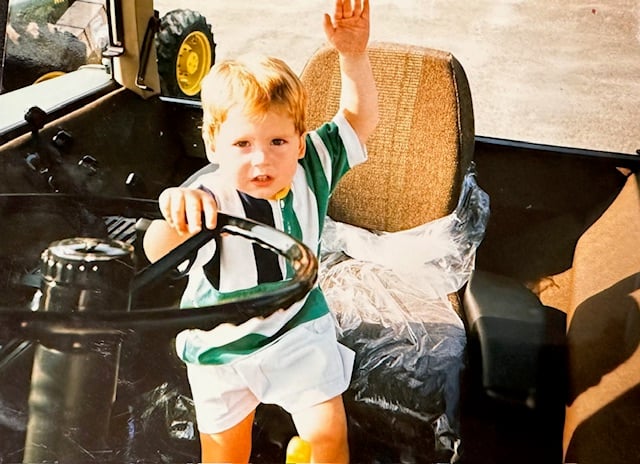 Rogers Child in Tractor Cab